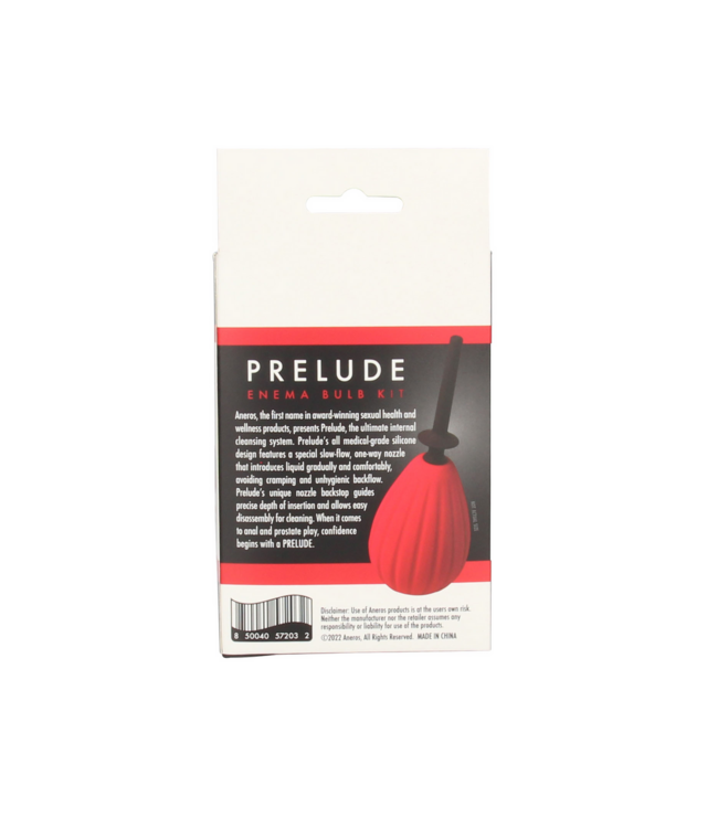 Aneros Aneros Enema Bulb Kit Rood Met Slow-Flow En Eenrichtingsklep Voor Controle