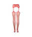 Le Désir Sexy Red Rhinestone Suspender Tights - Soft & Stretchy Fishnet