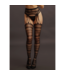 Le Désir Striped Fishnet Garter Belt Tights - Large Size, Sexy & Comfortable