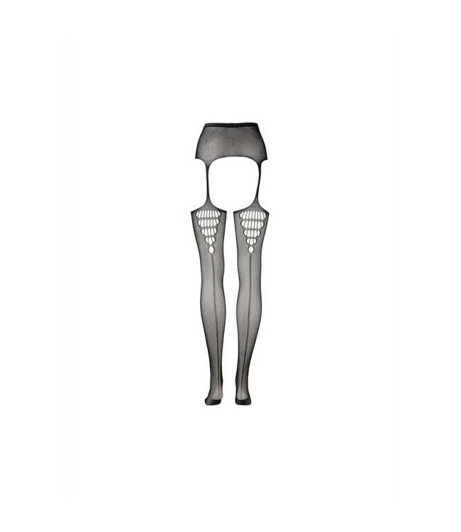 Le Désir High-Waist Jarretelset Met Gescheurde Details En Elegante Achternaad Zwart