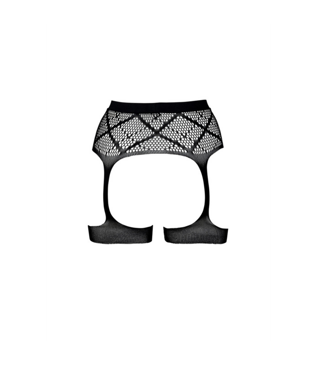 Le Désir Striped Fishnet Suspender Belt S-XL | Elegant & Comfy Fit