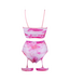 Le Désir Tweedelige Tie-Dye Bh-Set Met Hoge Taille En Dazzling Eye Contact Bling Sticker