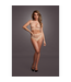 Le Désir Le Désir Net Crop Top Met Hoge Taille Slip Set Nude Xs-Xl