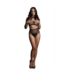 Le Désir Le Désir Crop Top En Hoge Taille Slip Set Met Visnet En Keyhole Design Zwart