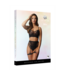 Le Désir Tweedelige Lingerieset Met V-Hals BH En Hoge Taille Slip Met Jarretelbanden Zwart