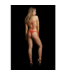 Le Désir Funkelndes rotes Strass-Set – Sexy Neckholder-Top & String für Festlichkeiten