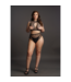 Le Désir Duo Net Keyhole Bra Set XL+ - Chic Black Crop Top & High-Waisted Briefs