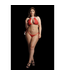 Le Désir Snow Angel Plus Size Lace Lingerie Set - Festive & Sexy Red Design