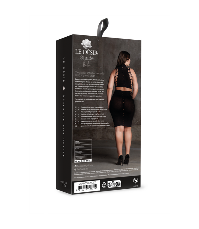 Le Désir Le Désir Kala Tweedelige Set Zwart Stretch Voor Grote Maten XL-XXXXL