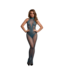 Le Désir Seductive Blue Lace & Fishnet Bodystocking - One Size Fits XS to XL