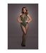 Le Désir Le Désir Halternek Bodystocking Van Kant En Visnet One Size Groen