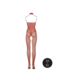 Le Désir Rode Halterneck Visnet Kanten Bodystocking Met Open Kruis Le Désir