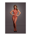 Le Désir Verführerischer Bodystocking aus Netz und Spitze in Rot – Größen XS bis XL