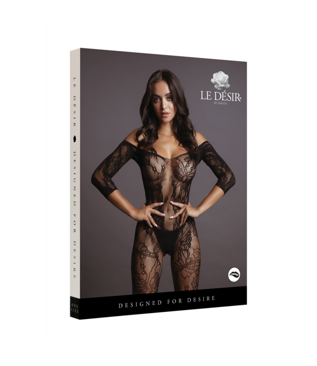 Le Désir Lace Bodystocking with Sleeves – Luxurious & Seductive Comfort XL