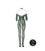 Le Désir Seductive Green Lace Bodystocking - Long Sleeves & Crotchless Design