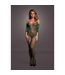 Le Désir Groene Kanten Bodystocking Met Lange Mouwen En Open Kruis One Size Le Désir