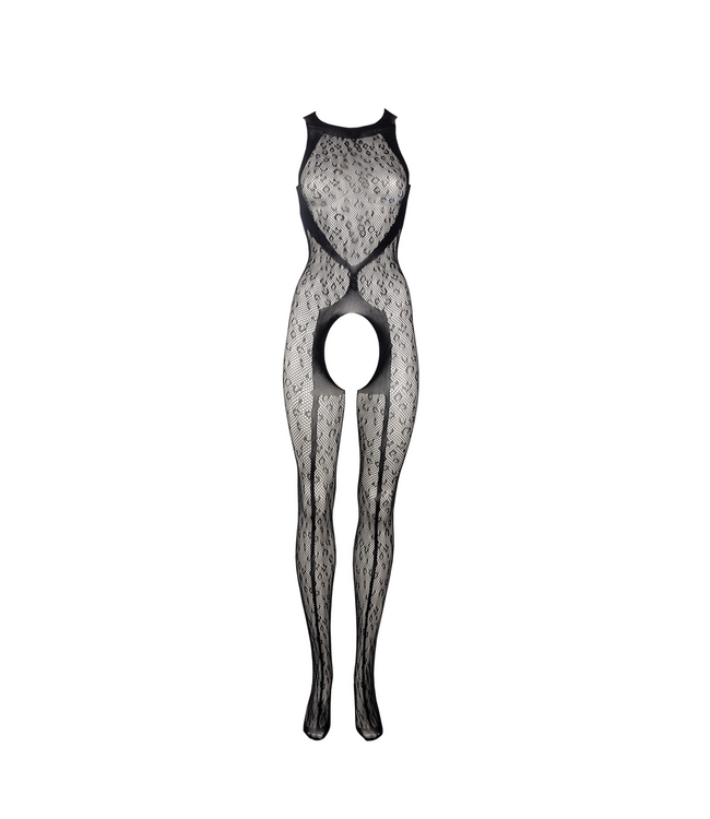 Le Désir Luipaardprint Halterloze Bodystocking Zonder Kruis Met Lage Rug Grote Maat