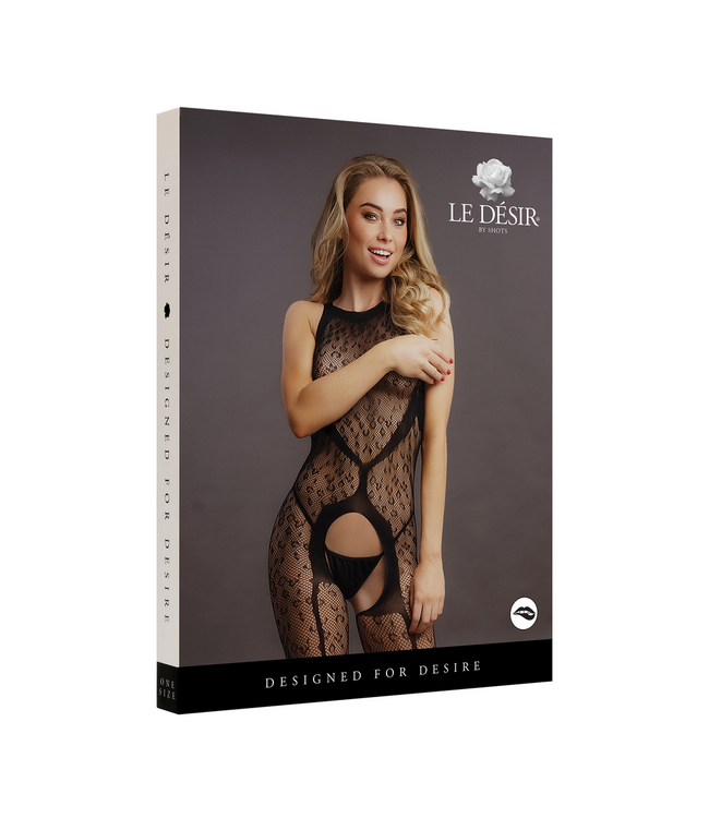 Le Désir Crotchless Leopard Print Bodystocking - Comfort & Style in Plus Size