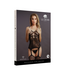 Le Désir Sparkling Rhinestone Suspender Bodystocking - Sexy Lace & Fishnet Black