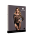 Le Désir Le Désir Zwarte Off-Shoulder Bodystocking Met Lange Mouwen En Visnet Kleed