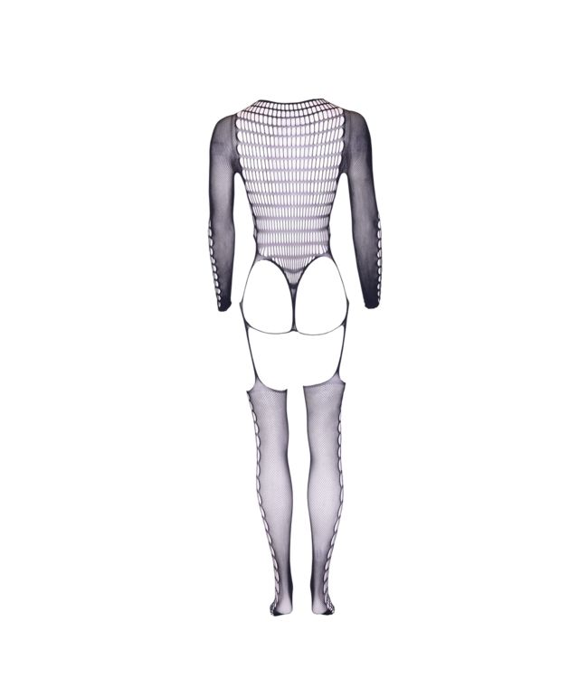 Le Désir Kalyke XXIII Black Bodystocking - Sexy V-Neck, Comfort Fit XS-XL