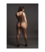 Le Désir Bodystocking Kant En Visnet XL-4XL Zwart Elastisch Voor Grote Maat