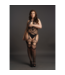Le Désir Sexy High Neck Fishnet Garter Bodystocking XL-4XL - Elegant & Comfortable