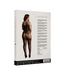 Le Désir XXL-5XL Visnet Bodystocking Met Jarretel En Kantpatroon Zwart