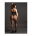 Le Désir Zwarte Visnet En Kant Bodystocking Met Halternek XL-4XL Zonder String