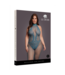Le Désir Le Désir Visnet Kanten Bodystocking Halternek XL-4XL Blauw