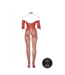 Le Désir Le Désir Red Lace Bodystocking with Long Sleeves - XL to 4XL