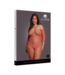 Le Désir Rode Kanten Bodystocking Lange Mouwen Open Kruis XL-4XL Le Désir