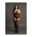 Le Désir Zwarte Jarretel Bodystocking Met Strass Kousen En Kantpatroon Grote Maten