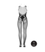 Le Désir Visnet Bodystocking Met Open Kruis En Accenten Voor XL-4XL
