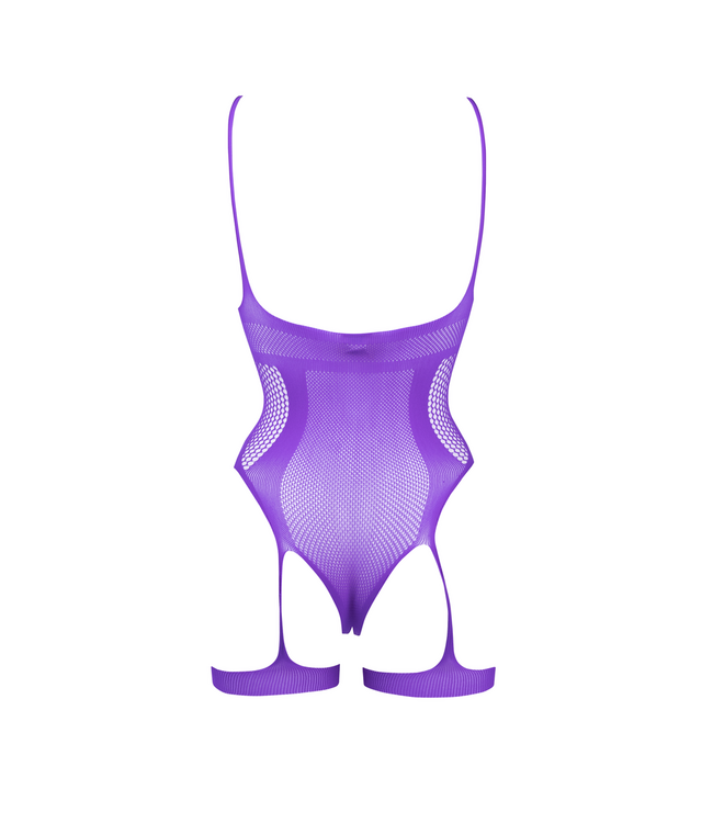 Le Désir Open Cup Purple Strappy Teddy - Sexy Festival Look S-XL