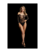 Le Désir Le Désir Zwarte Off-Shoulder Stretchkant Bodysuit One Size S-XL