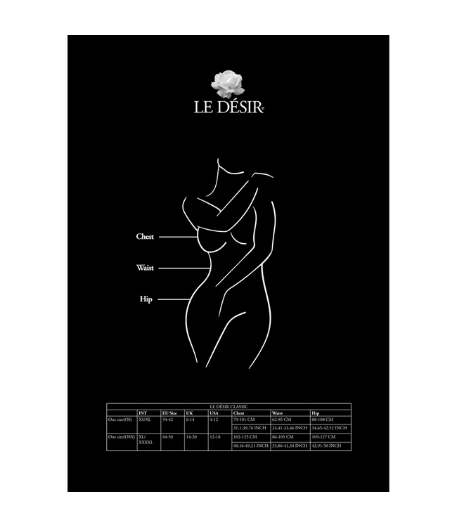 Le Désir Net Design Teddy Met Opaque Details En Transparant Patroon, Grote Maat
