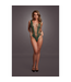 Le Désir V-Neck Green Teddy | Sexy Open Fishnet Lingerie by Le Désir