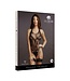 Le Désir Strass Versierde Kruisloze Halter Teddy Met Geïntegreerde Opaque Kousen One Size