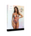Le Désir Open-Cup Strappy Netstof Teddy Met Jarretels En Dazzling Bling Stickers