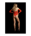 Le Désir Elegant Red Lace Off-Shoulder Bodysuit - Comfortable & Chic Surprise