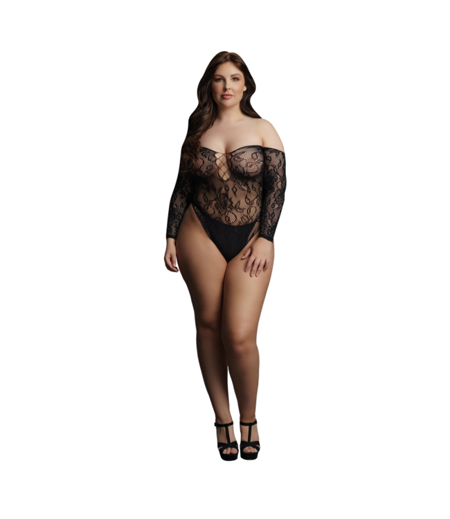 Le Désir Schulterfreier Strass Bodysuit in Größe 1XL-3XL – Elegant & Bequem