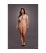 Le Désir V-Neck Opaque & Fishnet Teddy XL-4XL - Stylish & Comfortable Fit