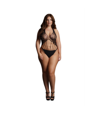 Le Désir Luxe Lace Halter Teddy - Strappy XXL-5XL Sexy Lingerie