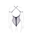 Le Désir Leda XIII Plus Size Bodysuit - Seductive Crossover Neckline in Black
