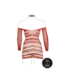 Le Désir Dames Mini-Jurk Met Visnet Lange Mouwen En Ronde Cut-Outs XL-4XL