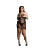 Le Désir Strapless Mini Dress XL-4XL with Lace & Fishnet - Stylish Comfort