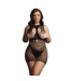 Le Désir Duo-Netz-Minikleid XL – Sexy Fischnetzkleid mit Choker für Plus-Size