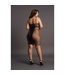 Le Désir Plus Size Knee-Length Lace Little Black Dress with Deep V-Neck