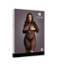 Le Désir Sexy Black Fishnet Dress with Long Sleeves, Plus Size 2XL-5XL